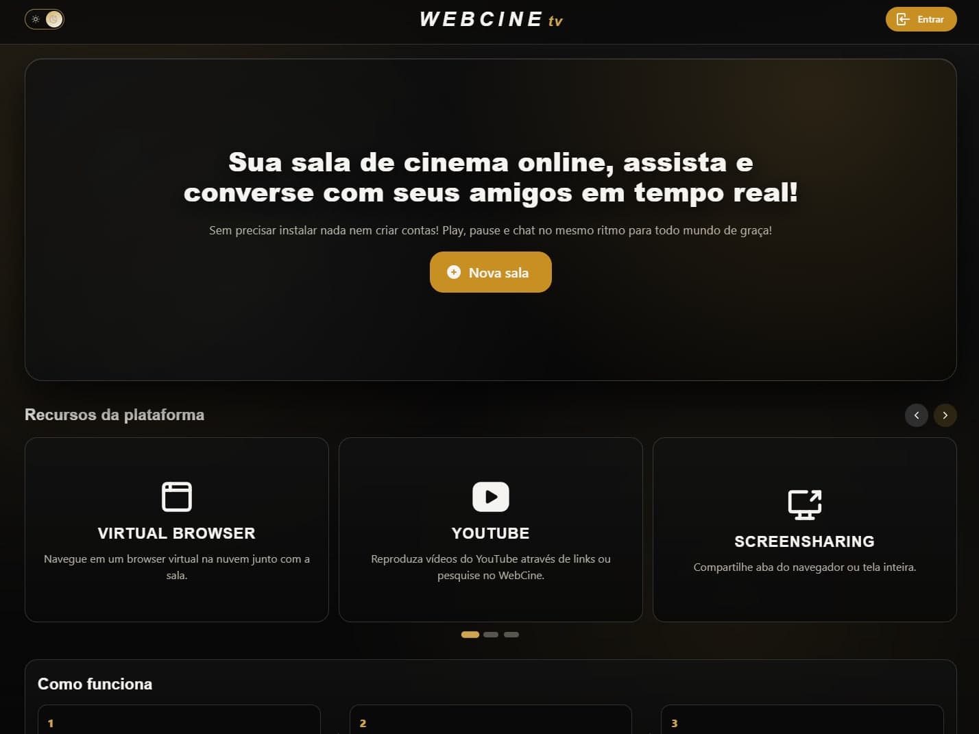 Prévia do projeto: WebCine TV